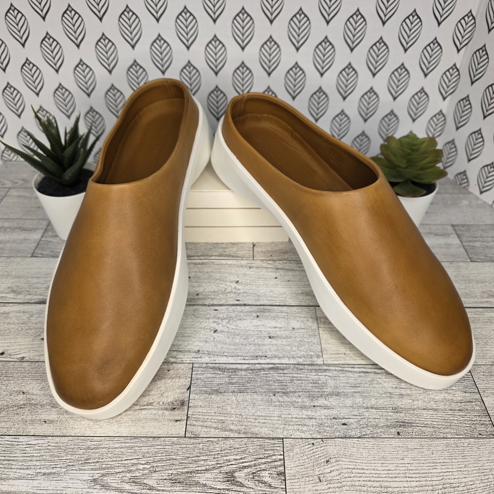 Wolf & Shepherd Leather Cruz Mule Honey/Cream W8 M6.5